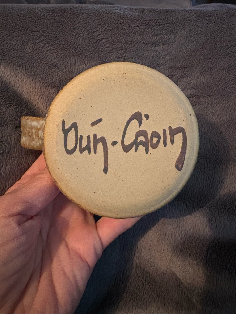 Handmade Ceramic Dun Caoin Mug with Signature Accent